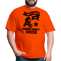 Load image into Gallery viewer, “I Don’t Crash I Do Random Gravity Checks”-Unisex Classic T-Shirt - orange
