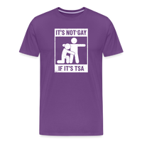 Load image into Gallery viewer, Men&#39;s &#39;Airport Chuckle&#39; Premium Tee - It&#39;s Not Gay, If It&#39;s TSA - purple
