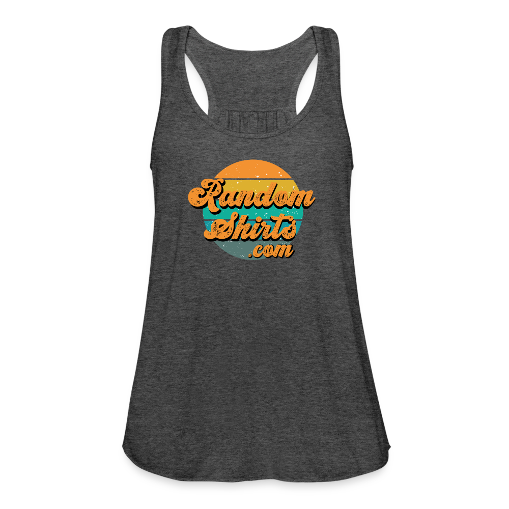 Breezy Elegance: Women's RandomShirts.com Logo Flowy Tank Top - deep heather