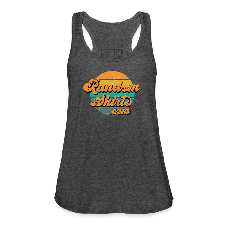 Breezy Elegance: Women's RandomShirts.com Logo Flowy Tank Top - deep heather