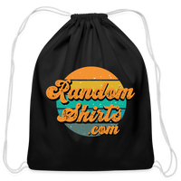 Load image into Gallery viewer, Casual Carry-Along: RandomShirts.com Cotton Drawstring Bag - black
