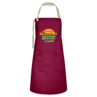 Load image into Gallery viewer, Culinary Quirk: RandomShirts.com Artisan Apron - burgundy/khaki
