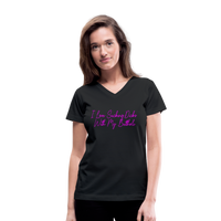 Load image into Gallery viewer, &quot;I Love Sucking Dicks With My Butthole&quot; Women&#39;s V-Neck T-Shirt - black
