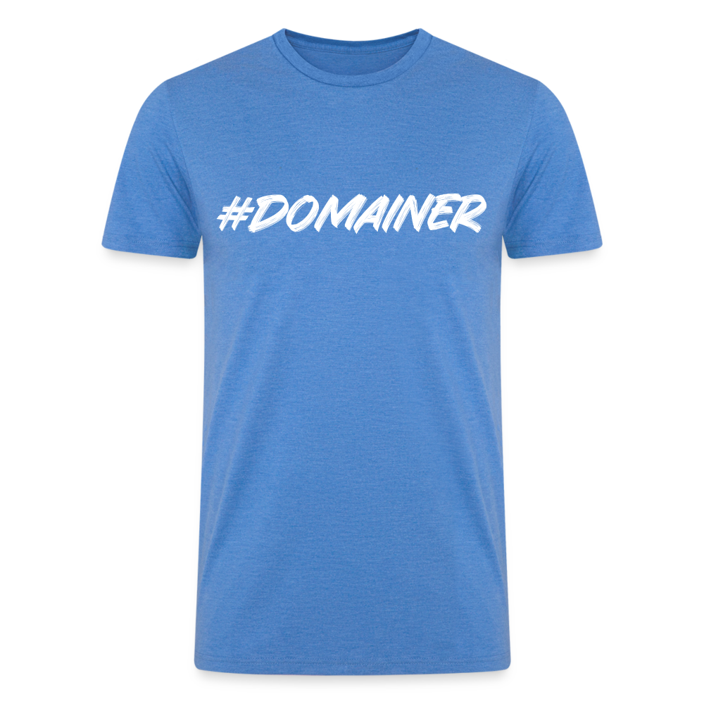 Digital Domain Tri-Blend Organic Tee: The #Domainer's Choice -  heather blue