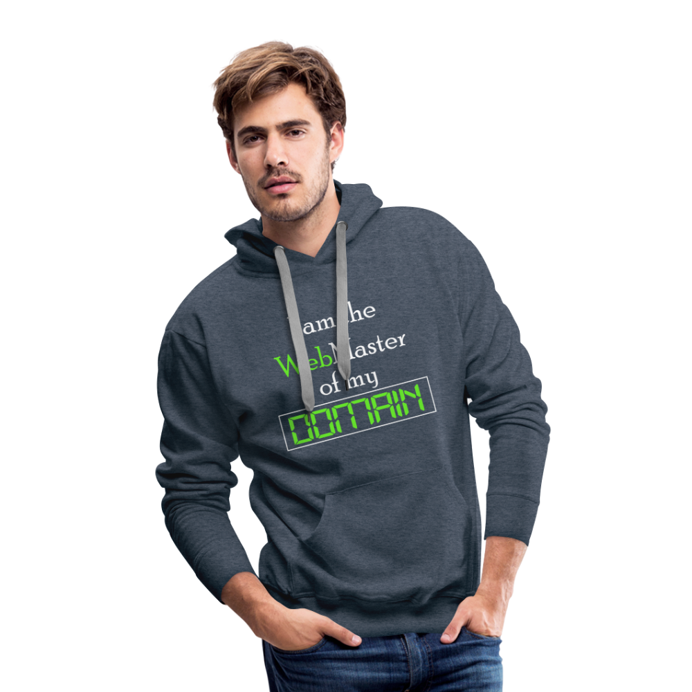 "Domain Master" Men's Premium Hoodie - heather denim