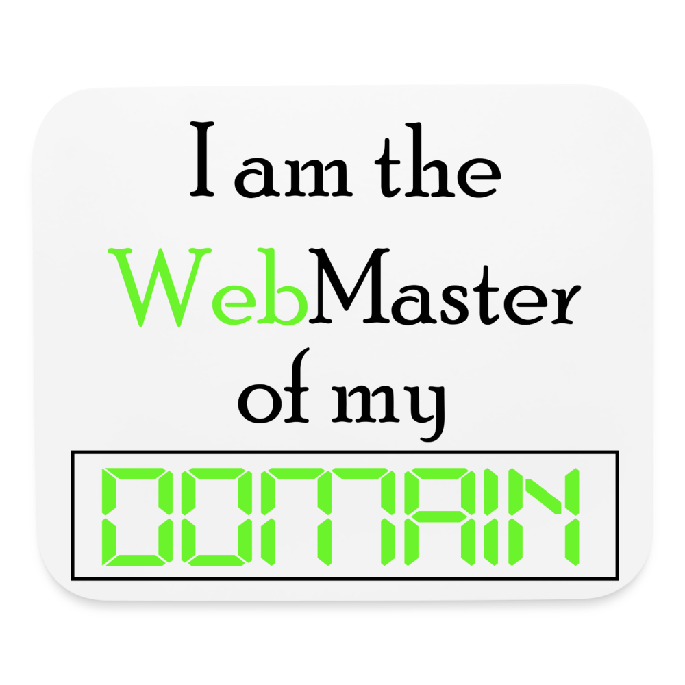 "Digital Domain Master" Mousepad – Navigate Your Web with Style - white