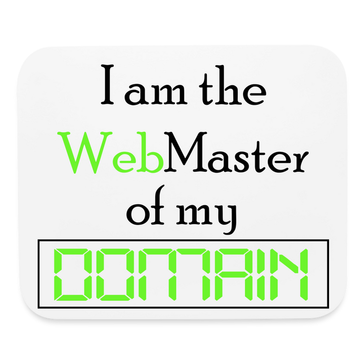 "Digital Domain Master" Mousepad – Navigate Your Web with Style - white