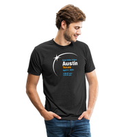 Load image into Gallery viewer, Austin Eclipse 2024: A Celestial Spectacle Unisex Tri-Blend T-Shirt - heather black

