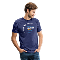 Load image into Gallery viewer, Austin Eclipse 2024: A Celestial Spectacle Unisex Tri-Blend T-Shirt - heather indigo
