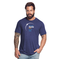 Load image into Gallery viewer, Austin Eclipse 2024: A Celestial Spectacle Unisex Tri-Blend T-Shirt - heather indigo
