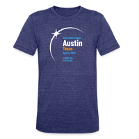 Load image into Gallery viewer, Austin Eclipse 2024: A Celestial Spectacle Unisex Tri-Blend T-Shirt - heather indigo

