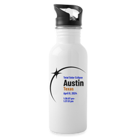 Load image into Gallery viewer, Austin Eclipse 2024: Twilight Stainless Steel Water Bottle - white
