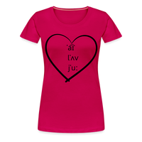 Load image into Gallery viewer, “I Love You-IPA Format”-Women’s Premium T-Shirt - dark pink
