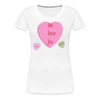 Load image into Gallery viewer, “IPA-I Love You, Coffee, Speech”-Women’s Premium T-Shirt - white
