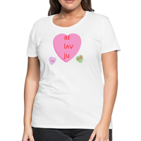 Load image into Gallery viewer, “IPA-I Love You, Coffee, Speech”-Women’s Premium T-Shirt - white
