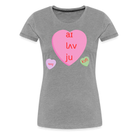 Load image into Gallery viewer, “IPA-I Love You, Coffee, Speech”-Women’s Premium T-Shirt - heather gray
