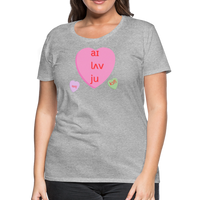 Load image into Gallery viewer, “IPA-I Love You, Coffee, Speech”-Women’s Premium T-Shirt - heather gray
