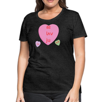 Load image into Gallery viewer, “IPA-I Love You, Coffee, Speech”-Women’s Premium T-Shirt - charcoal grey
