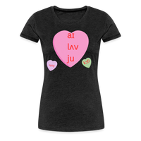 Load image into Gallery viewer, “IPA-I Love You, Coffee, Speech”-Women’s Premium T-Shirt - charcoal grey
