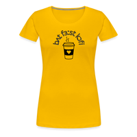 Load image into Gallery viewer, “IPA-But First Coffee”-Women’s Premium T-Shirt - sun yellow
