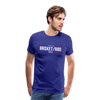 Load image into Gallery viewer, Brisket/Ribs 2024: A Culinary Campaign for the Ultimate Barbecue Unity Premium T-Shirt - royal blue
