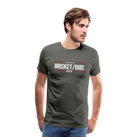 Load image into Gallery viewer, Brisket/Ribs 2024: A Culinary Campaign for the Ultimate Barbecue Unity Premium T-Shirt - asphalt gray

