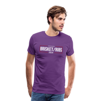 Load image into Gallery viewer, Brisket/Ribs 2024: A Culinary Campaign for the Ultimate Barbecue Unity Premium T-Shirt - purple
