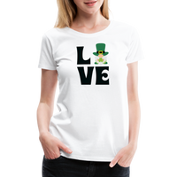Load image into Gallery viewer, “Love Gnome- St. Patrick’s Day”-Women’s Premium T-Shirt - white
