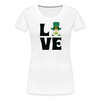 Load image into Gallery viewer, “Love Gnome- St. Patrick’s Day”-Women’s Premium T-Shirt - white
