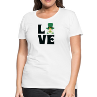 Load image into Gallery viewer, “Love Gnome- St. Patrick’s Day”-Women’s Premium T-Shirt - white
