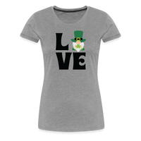 Load image into Gallery viewer, “Love Gnome- St. Patrick’s Day”-Women’s Premium T-Shirt - heather gray
