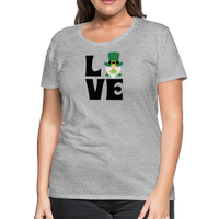 Load image into Gallery viewer, “Love Gnome- St. Patrick’s Day”-Women’s Premium T-Shirt - heather gray
