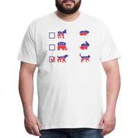 Load image into Gallery viewer, “I Vote for Dog”-Men&#39;s Premium T-Shirt - white
