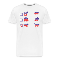 Load image into Gallery viewer, “I Vote for Dog”-Men&#39;s Premium T-Shirt - white
