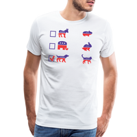 Load image into Gallery viewer, “I Vote for Dog”-Men&#39;s Premium T-Shirt - white
