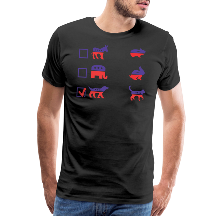 “I Vote for Dog”-Men's Premium T-Shirt - black