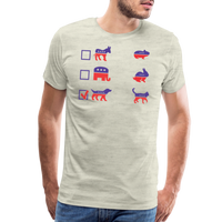 Load image into Gallery viewer, “I Vote for Dog”-Men&#39;s Premium T-Shirt - heather oatmeal
