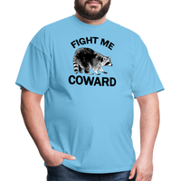 Load image into Gallery viewer, “Fight Me Coward-Racoon”-Unisex Classic T-Shirt - aquatic blue
