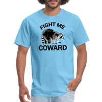 Load image into Gallery viewer, “Fight Me Coward-Racoon”-Unisex Classic T-Shirt - aquatic blue
