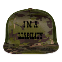 Load image into Gallery viewer, “I’m A Liability”-Trucker Cap - MultiCam\green
