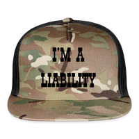 Load image into Gallery viewer, “I’m A Liability”-Trucker Cap - MultiCam\black
