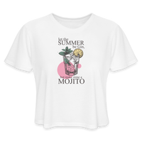 “Let the Summer be GIN, but Make Mine a Mojito”-Women's Cropped T-Shirt - white