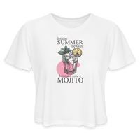 Load image into Gallery viewer, “Let the Summer be GIN, but Make Mine a Mojito”-Women&#39;s Cropped T-Shirt - white
