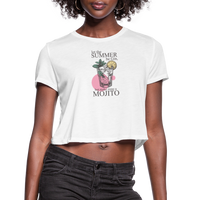 Load image into Gallery viewer, “Let the Summer be GIN, but Make Mine a Mojito”-Women&#39;s Cropped T-Shirt - white
