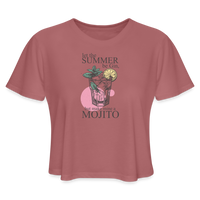 Load image into Gallery viewer, “Let the Summer be GIN, but Make Mine a Mojito”-Women&#39;s Cropped T-Shirt - mauve
