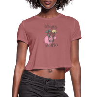 Load image into Gallery viewer, “Let the Summer be GIN, but Make Mine a Mojito”-Women&#39;s Cropped T-Shirt - mauve
