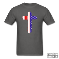 Load image into Gallery viewer, American Flag Cross - RandomShirts.com
