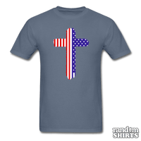 Load image into Gallery viewer, American Flag Cross - RandomShirts.com

