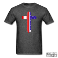 Load image into Gallery viewer, American Flag Cross - RandomShirts.com
