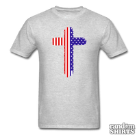Load image into Gallery viewer, American Flag Cross - RandomShirts.com
